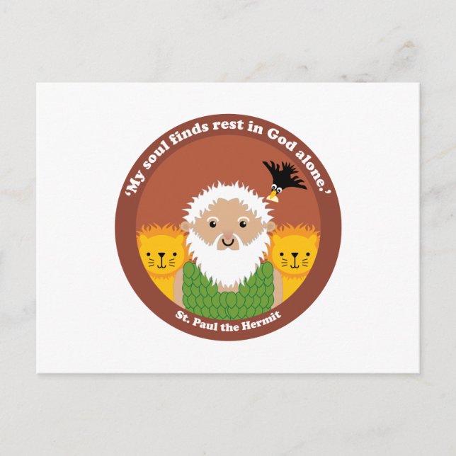 St. Paul the Hermit Vykort (Framsida)