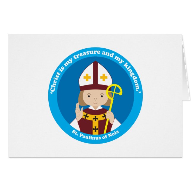 St. Paulinus of Nola Hälsningskort (Framsidan Horizontal)