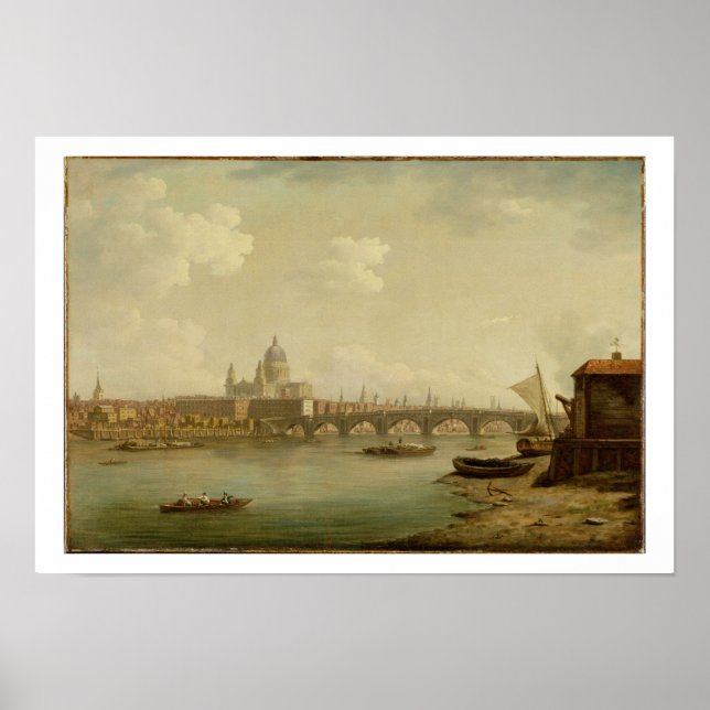 St. Paul's and Blackfriars Bridge, London, c.1770- Poster (Framsidan)