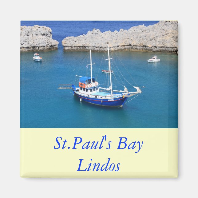 St.Paul's Bay, Lindos Magnet (Framsidan)