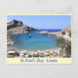 St.Paul's Bay, Lindos Vykort