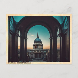 St. Paul's Cathedra London Vintage resor Vykort