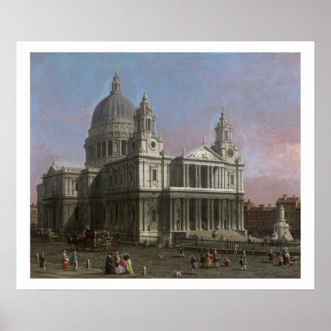 St. Paul's Cathedral, 1754 (olja på canvas) Poster (Framsidan)