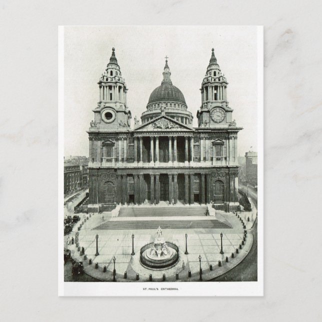 St Paul's Cathedral 1900 Vykort (Framsida)
