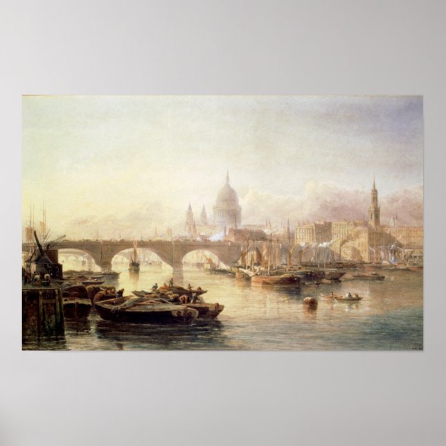 St. Paul's Cathedral and London Bridge Poster (Framsidan)