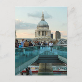 St. Paul's Cathedral and Millennium Bridge, London Vykort