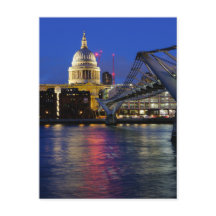 St Paul's Cathedral at dusk, London UK