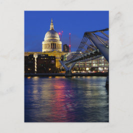St Paul's Cathedral at dusk, London UK Vykort