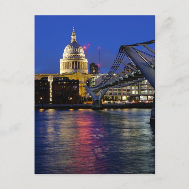 St Paul's Cathedral at dusk, London UK Vykort (Framsida)