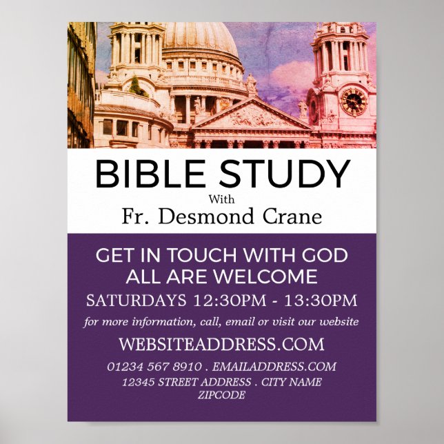 St Paul's Cathedral, Christian Bible Class Advert Poster (Framsidan)