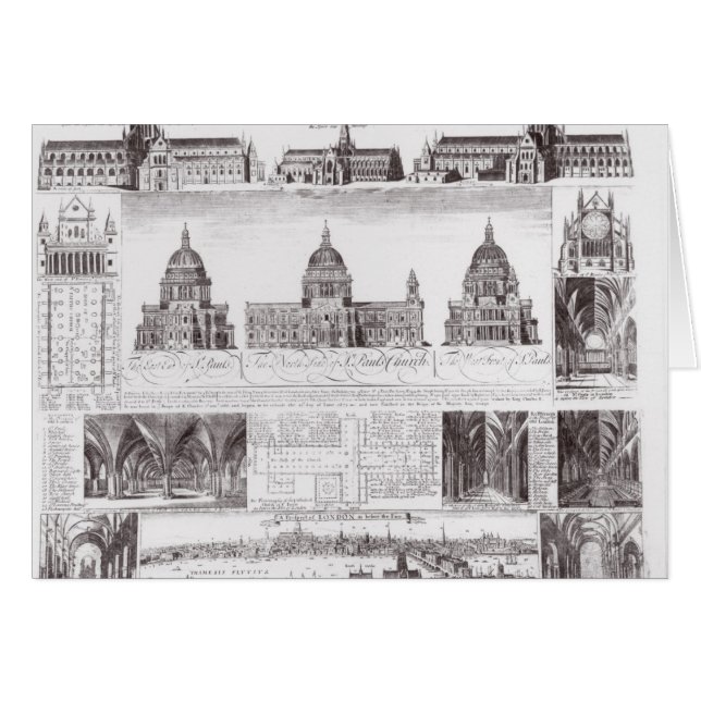 St. Paul's Cathedral Hälsningskort (Framsidan Horizontal)