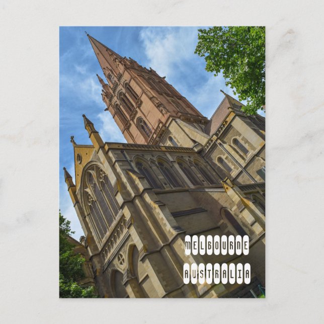 St Paul's Cathedral in Melbourne Helg Vykort (Framsida)