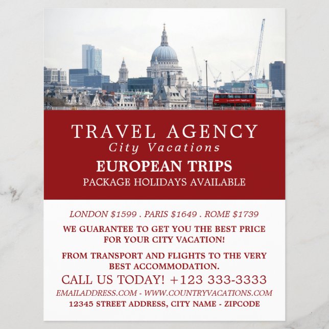 St Paul's Cathedral, London City, Travel Agency Reklamblad (Framsidan)