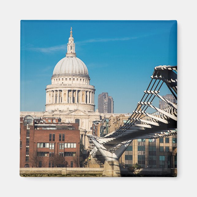 St Paul's Cathedral London kylskåp Magnet (Framsidan)