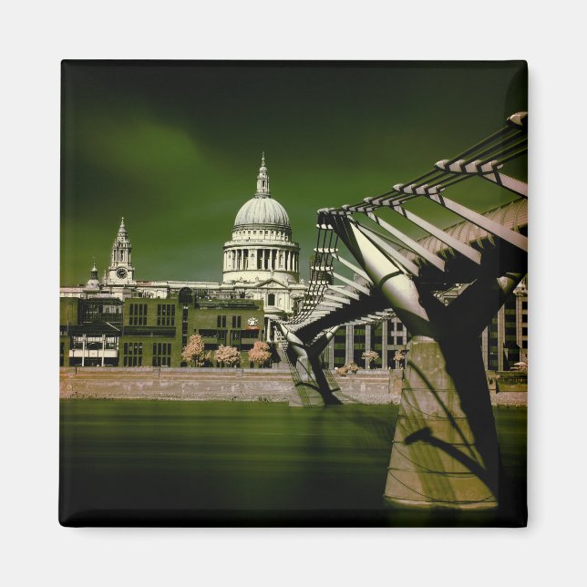 St Paul's Cathedral London kylskåp Magnet (Framsidan)