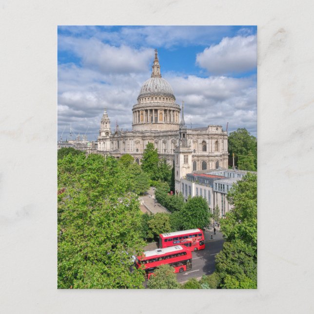 St.Paul's Cathedral London, UK Postcard Vykort (Framsida)
