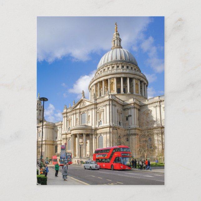 St Paul's Cathedral, London UK Postcard Vykort (Framsida)