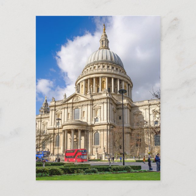 st Paul's Cathedral, London UK Postcard Vykort (Framsida)