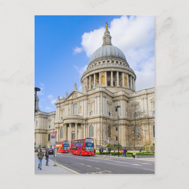 St Paul's Cathedral, London UK Postcard Vykort (Framsida)