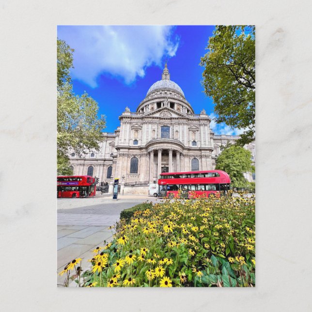 St.Paul's Cathedral London, UK Postcard Vykort (Framsida)