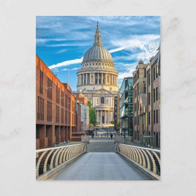 St.Paul's Cathedral London, UK Postcard Vykort (Framsida)