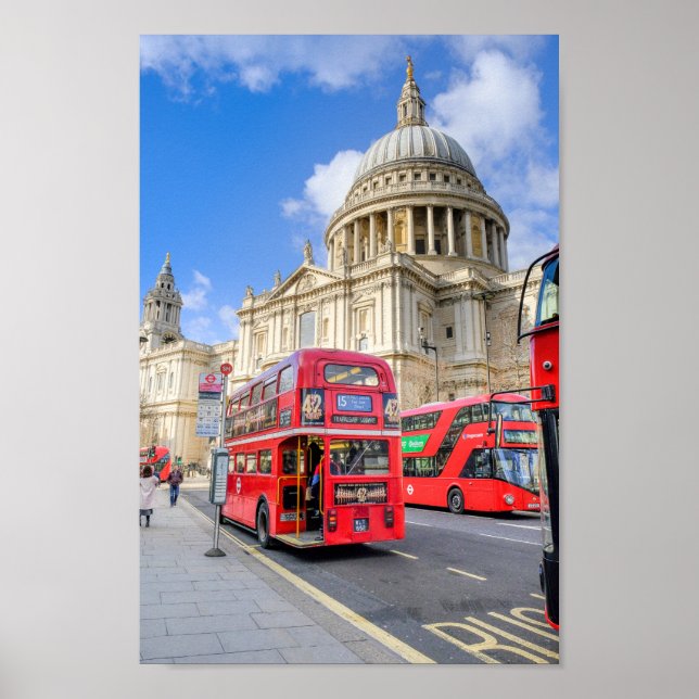 St Paul's Cathedral London UK Poster (Framsidan)