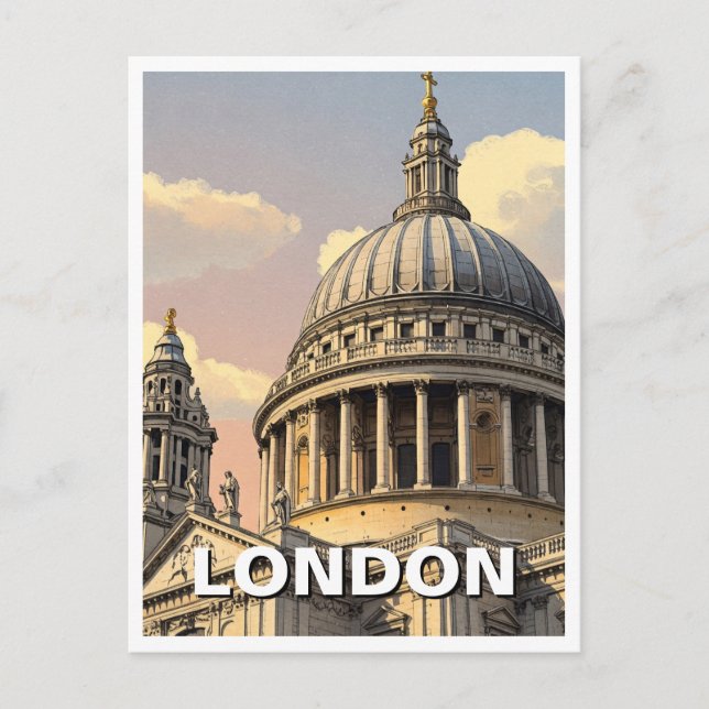 St Paul's Cathedral London United Kingdom Travel Vykort (Framsida)