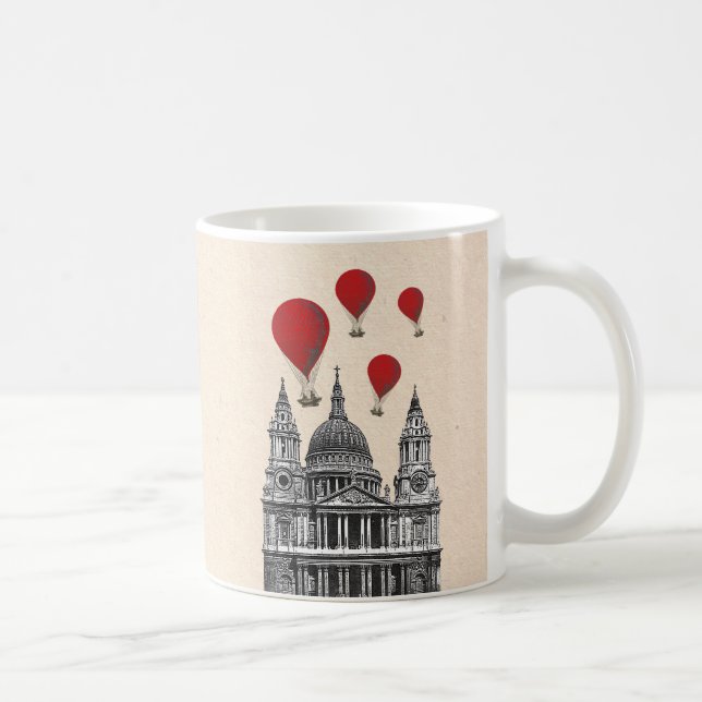 St Pauls Cathedral och Red Luftballongs Kaffemugg (Höger)
