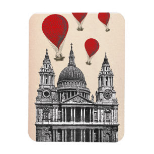 St Pauls Cathedral och Red Luftballongs Magnet