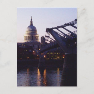St Paul's Cathedral & the Millennium Bridge Vykort
