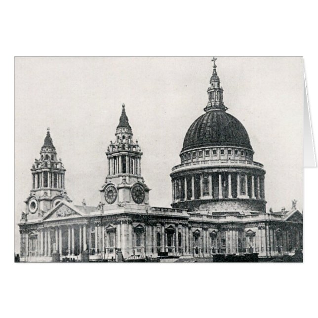 St Pauls Catherdral, London Hälsningskort (Framsidan Horizontal)