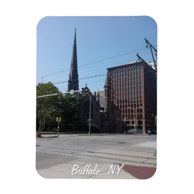 St. Paul's Episcopal Church and Garty Byggnad Magnet (Vertikal)