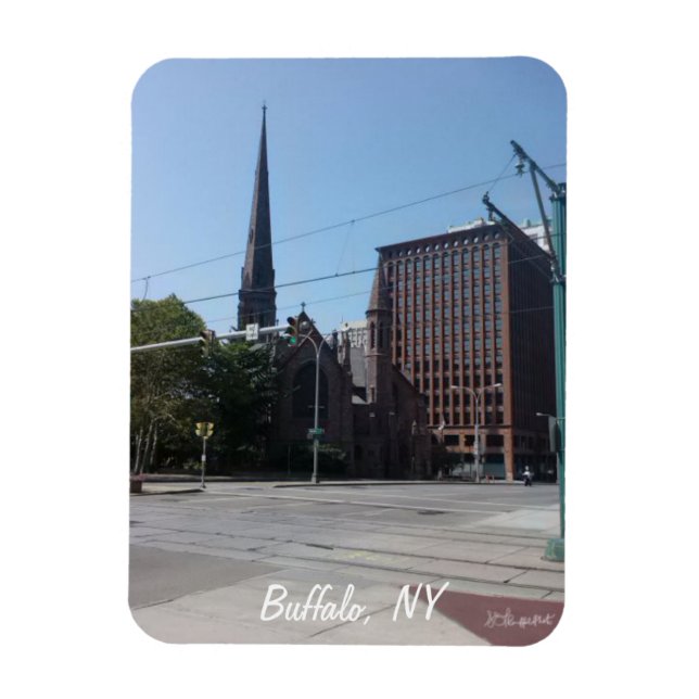 St. Paul's Episcopal Church and Garty Byggnad Magnet (Vertikal)