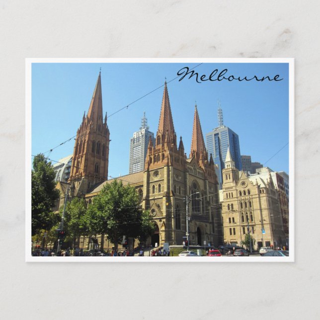 st pauls melbourne vykort (Framsida)