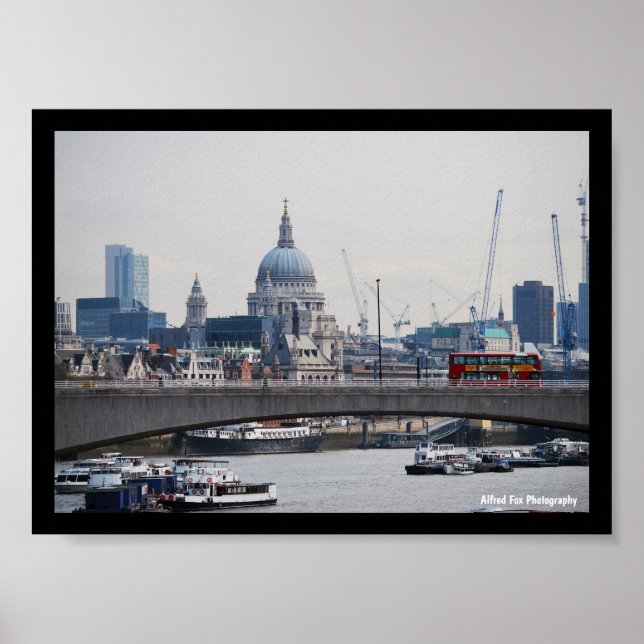 St. Paul's och Themsen Poster (Framsidan)