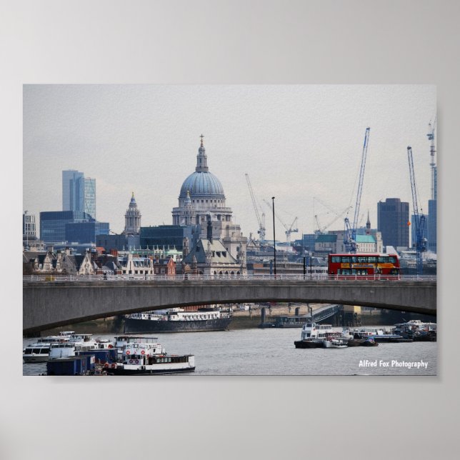 St. Paul's och Themsen Poster (Framsidan)