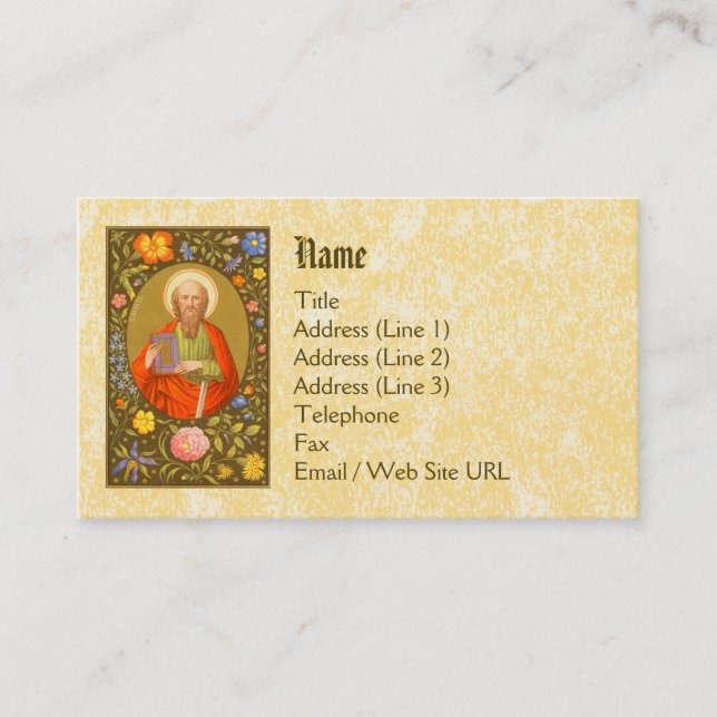 St. Paulus aposteln (PM 06) Standard Visitkort (Framsida)