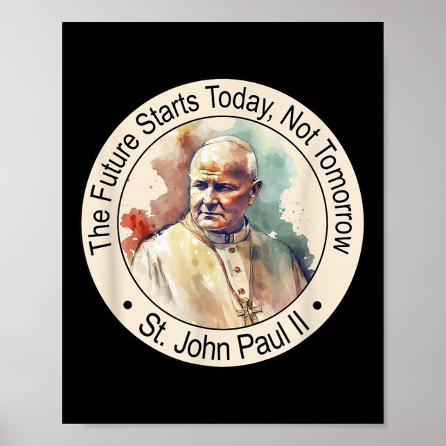 St. påven Johannes Paul Ii Berömd Catholik Saints  Poster (Framsidan)