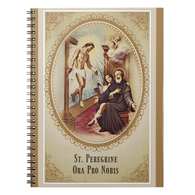 St. Peregrine skyddshelgon av cancertålmodig Anteckningsbok (Framsidan)