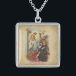 St. Peregrine skyddshelgon av cancertålmodig Sterling Silver Halsband<br><div class="desc">St. Peregrinen (festmåltiddag - maj 4) är skyddshelgonet av cancertålmodig. Han var bördig 1260 på Forlì, italien till en rik familj, dog i 1345 och canonized i 1726. St. Peregrinen bodde ett bekvämt liv som en ungdom och motsatte politiskt papacyen. Efter han erfor förlåtelsen av St Philip Benizi, ändrade gick...</div>