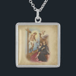 St. Peregrine skyddshelgon av cancertålmodig Sterling Silver Halsband<br><div class="desc">St. Peregrinen (festmåltiddag - maj 4) är skyddshelgonet av cancertålmodig. Han var bördig 1260 på Forlì, italien till en rik familj, dog i 1345 och canonized i 1726. St. Peregrinen bodde ett bekvämt liv som en ungdom och motsatte politiskt papacyen. Efter han erfor förlåtelsen av St Philip Benizi, ändrade gick...</div>