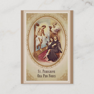 St. Peregrine skyddshelgon av den cancerJesus Visitkort