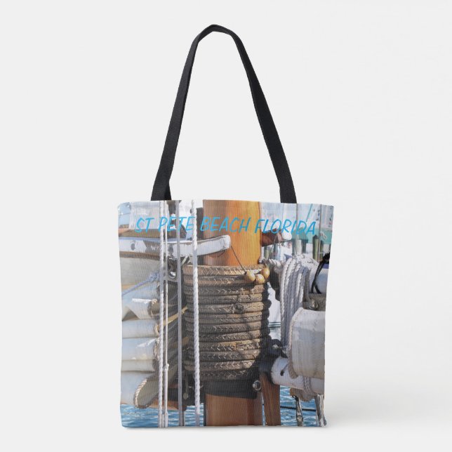St Pete Beach FL Jumbo Tote Bag Tygkasse (Baksida)
