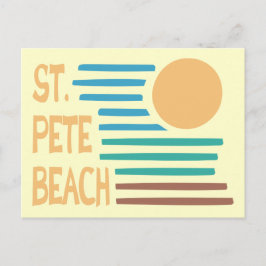 St. Pete Beach Florida geometric sunset Vykort