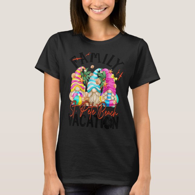 St Pete Beach Florida Gnome Matching Summer Vacati T Shirt (Framsida)
