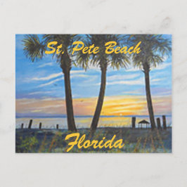 "ST. PETE BEACH FLORIDA HANDFLATAN POSTCARD" VYKORT