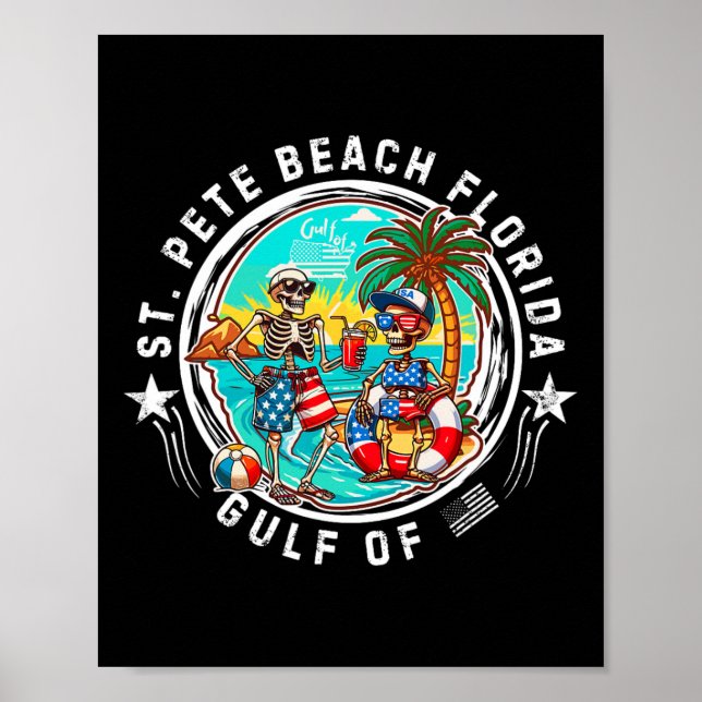 St. Pete Beach Florida Manar och Women Poster (Framsidan)