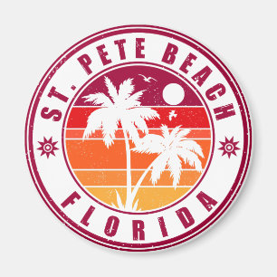 St. Pete Beach Florida Retro Vintage Handflatan Tr Magnet