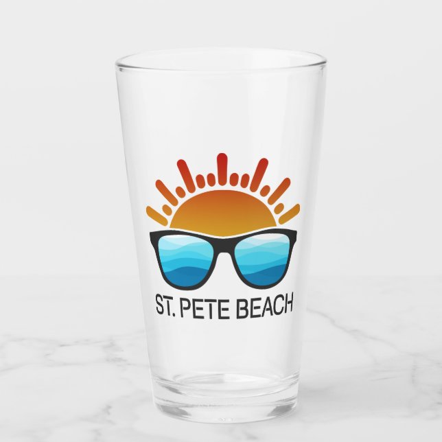 St. Pete Beach Florida Sunglasses Glaskopp (Framsida)
