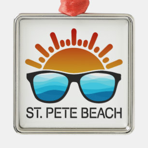 St. Pete Beach Florida Sunglasses Julgransprydnad Metall